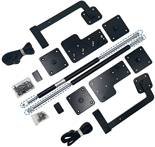 Vertikales Murphy Bed Kit Queen, DIY Murphy Bed Hardware-Kit mit zweistufiger Deluxe-Gasfeder – mühelos herunterzuziehen und zurückzuklappen, intelligentes Design kombiniert verstreute Teile für