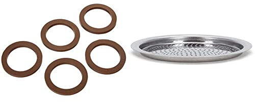 Alessi - 29704-9090/3 Guarnizione Gomma, Confezione da 5 Pezzi & 17606-9090/3-90002/3 MICROFILTRO