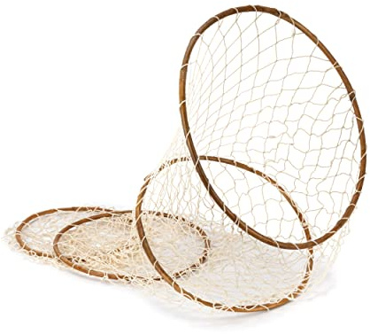 NKlaus Reuse 135cm mit 4 Ringen für Hobbyfischer und Angler, 1 Stück | Gewicht: 120g; Durchmesser: 35cm