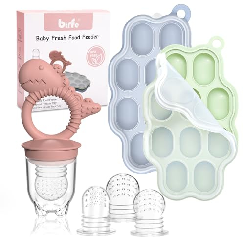 Moldes para paletas de leche materna con chupete de frutas, bandeja de silicona para congelador, recipientes de almacenamiento para dentición y alimentación