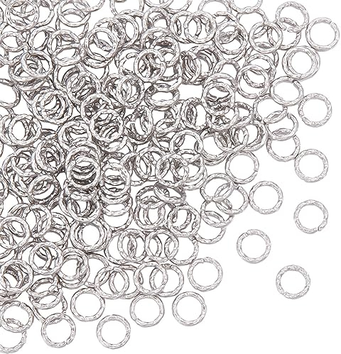 UNICRAFTALE 300 STK 304 Edelstahl offene Biegeringe 6 mm Verzerrte Runde Ringe Biegeringe Für Die Schmuckherstellung DIY Handwerk Ohrringe Armbänder Anhänger Halsreifen Schmuckherstellung Zubehör