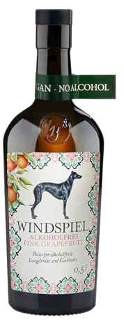 Windspiel Alkoholfrei Pink Grapefruit - Das fruchtige Grapefruit-Destillat ohne Alkohol - Von den Machern des beliebten Windspiel Gin - Für leckere alkoholfreie Drinks (1 x 0,5l) | Das fruchtige Destillat für Drinks ohne Alkohol, ideal zum Mixen
