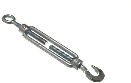 2 x 12 mm BZP Stahl-Kettenglied-Drahtsieb-Spannschloss-Haken
