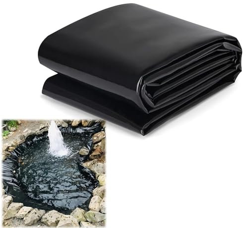 HDPE-Teichfolie, 2x3m 5x6m 12x12m 8x11m 0.12mm/0.2mm Dick, Langlebig Teichmembran Für Hinterhof, Koi, Fischteiche, Wassergärten, Bachläufe, Brunnen, Wasserfälle(Stärke:0.2mm,Size:10mx10m)