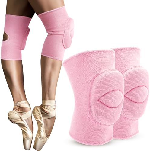 Aiseyi Volleyball Dance Knee Pads 20mm Thick Sponge Knee Support Soft Dance Knee Sleeve Stretchy Knee Brace for Women Men Kids Yoga Ballet Pole Dance 1 Pair