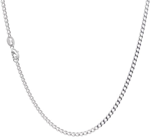 XUEBAIFU Silberkette Damen Silber 925 Halskette Panzerkette Kette Damen Herren 2mm Breite 55cm Länge