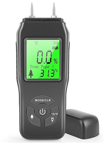 Misuratore di umidità, Misuratore Umidità Muri, Misuratore di umidità for legno 2 pin Professionale 0-75% Igrometro for legno Strumento portatile Display LCD Rilevatore di umidità for legname , per Pa
