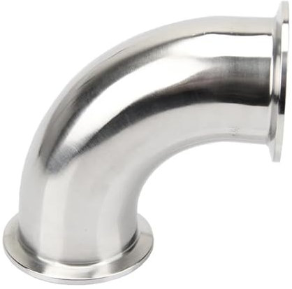 BYLSAGWHT 3/4 1” 2” 3“ 4 19mm-102mm Pipe OD Tri Clamp Ferrule OD 90 Degree Elbow Pipe Fitting Stainless Steel 304 Homebrew(38mm x Ferrule 50.5)