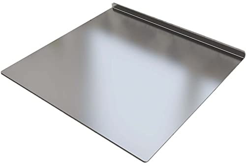 Tabla de cortar de acero inoxidable de doble cara para cocina, tabla de repostería antideslizante con borde fácil de limpiar, tabla de cortar para cortar queso y pizza, tamaño grande (22.8 x 31.5