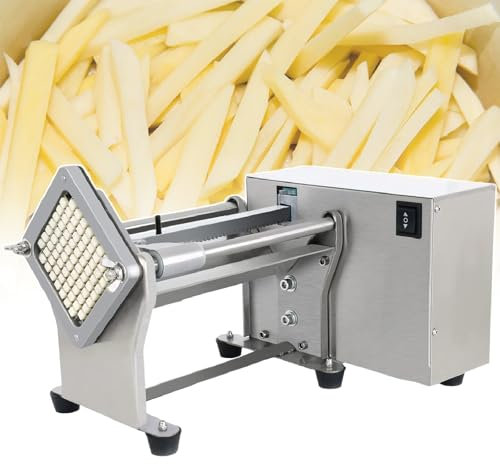 Cortadora de Verduras eléctrica, cortadora automática de Patatas con 3 tamaños de Cuchillas reemplazables, cortadora eléctrica de Patatas Fritas, cortadora automática de Patatas Fritas, 220