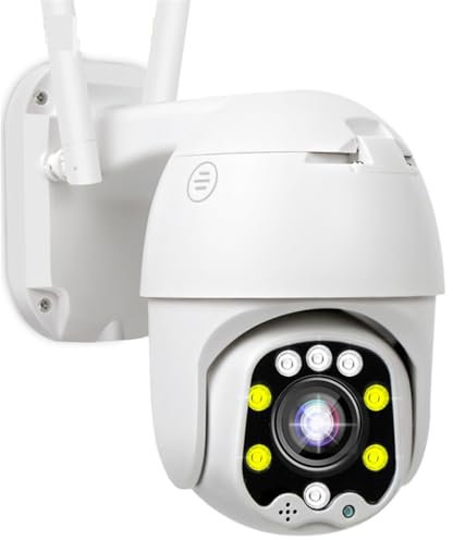 Videocamera Sorveglianza, Telecamera IP 4G SIM Card Telecamera wireless esterna 5MP HD PTZ Telecamera di sorveglianza CCTV di sicurezza Speed ​​Dome H.265 per uso esterno e domestico(5MP WIFI Add 128G