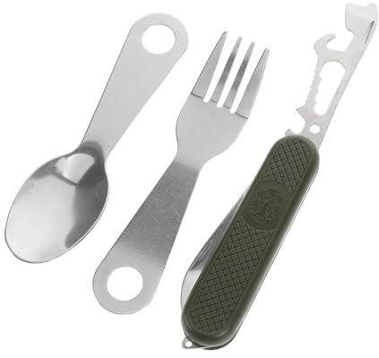 Abaodam Couverts De Poche Acier Inoxydable Fourchette Cuillère Couteau Pour Voyages Pique-niques Camping Et Activités De Plein Air
