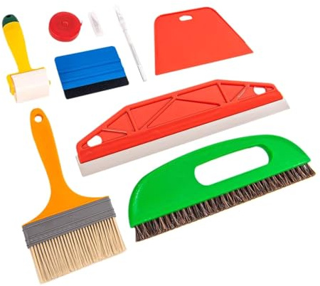 Wallpaper Smoothing Tool Set with Wallpaper Squeegee Vinyls Cutter for Peeling and Stick Backsplash Tiles