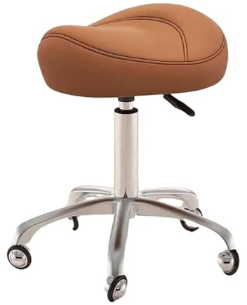 JAVPTAV Sattelhocker, Rolldrehstuhl, höhenverstellbar, ergonomischer Zahnarzt-Sattelstuhl for Kliniken, Salons, Tätowierungen, Massagen, Büros, rollende Räder