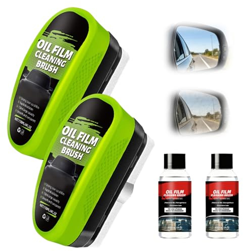 Automotive Ölfilm Reinigungsbürste, 2026 Neu Scheibenreiniger Auto Windschutzscheiben Reiniger, Automotive Oil Film Cleaning Brush Ölfilm-Entferner für Windschutzscheiben für Streifenfreie Sicht (2PC)