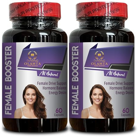 OLANTA TRADE SOLUTION Female Wellness & Passion Support | Post Menopause Hormone Balance Support for Women | Soy Isoflavones, Sage Leaf & Chasteberry Blend – 2 Bottles 120 Capsules