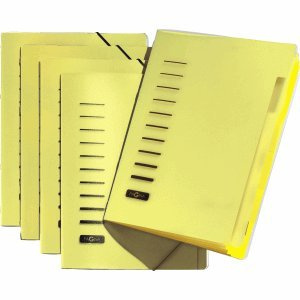 Pagna 5 x Ordnungsmappe A4 6 Fächer PP gelb