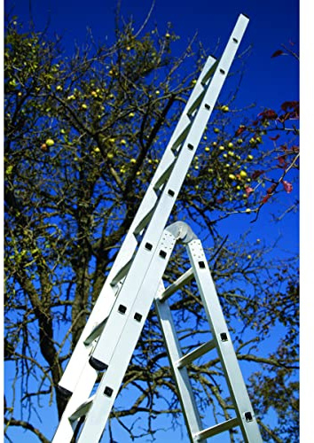 WAKÜ Aufsteckteil Art.-Nr. 112 – 7 Sprossen Aufsatz aus Aluminium – Zubehör zur Gewinnung zusätzlicher Arbeitshöhe, wenn Anlegen nicht möglich – passend für alle WAKÜ Teleskopleitern – Made in Germany