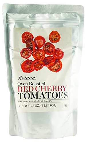 Roland Foods Oven Roasted Tomatoes, Marinated with Garlic and Oregano, Specialty Imported Food, - Bag cherry 32 Ounce