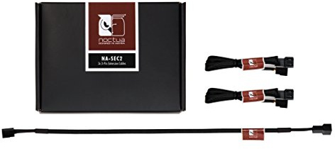 Noctua NA-SEC2, 3 Pin Verlängerungskabel Set (30cm, Schwarz)
