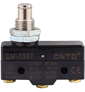 sourcing map AC 380V 15A SPDT Momentary High Push Plunger Micro Switch Microswitch