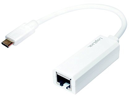 LogiLink UA0238 USB 3.1 Typ C-auf-Gigabit RJ45 Netzwerk Adapter