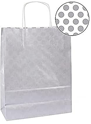 agipa 101850 Papiertragetasche - aus Kraftpapier mittel, silber