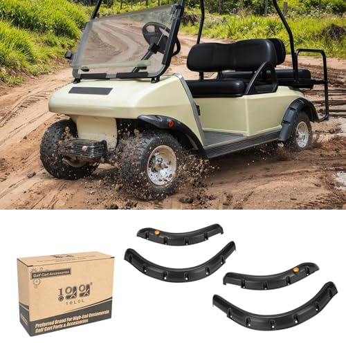10L0L Club Car DS Fender Flares - Golf Cart Fender Flare for Club Car DS 1992-up (set of 4) Only Fits Original Body, NOT for Modified Cart