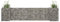 Gecheer Cr¨¦ez un Jardin ¨¦l¨¦gant avec Notre Gabion Argent en Acier Inoxydable - 260x40x60 cm