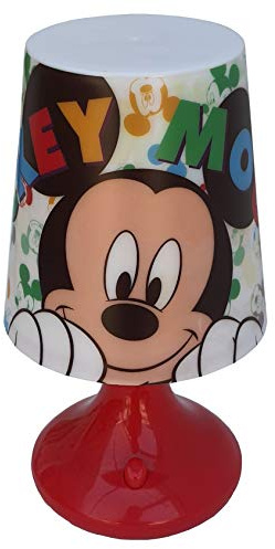 LUCE LAMPADA MICKEY MOUSE DISNEY TOPOLINO COMODINO A BATTERIE CONFEZIONE REGALO - WD21231 Multicolor