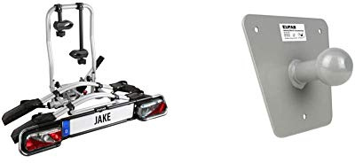 EUFAB Fahrradträger Jake, für E-Bikes geeignet + EUFAB 16412 Universal Wandhalterung für Fahrradträger