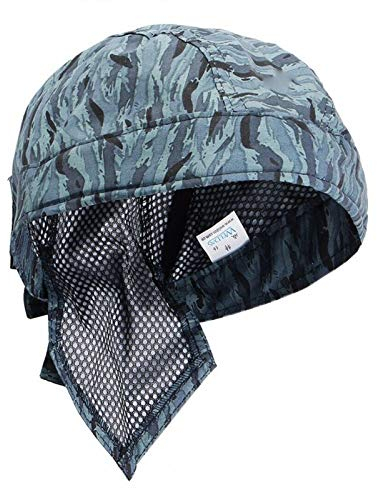 GeKLok Bonnet de soudage, sangles élastiques, écharpe, bonnet de soudage, protection de la tête, confortable, lavable, retardateur de flamme, casque en coton