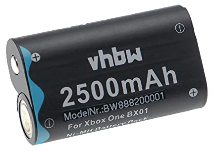 vhbw Batería Recargable Compatible con Microsoft Xbox One, One Elite, One S, One X Mando (2500 mAh, 2,4 V, NiMH)