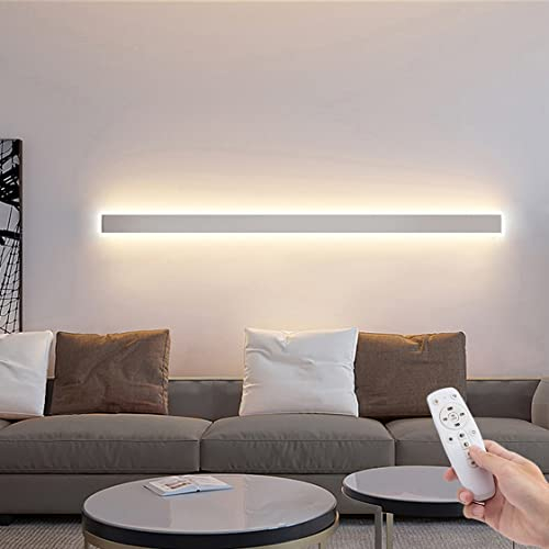 HMAKGG LED Wandleuchte Innen Dimmbar Wandlampe LED mit Fernbedienung 3000K-6000K Wandbeleuchtung Innen für Wohnzimmer Schlafzimmer Treppenhaus Flur,20w/60cm