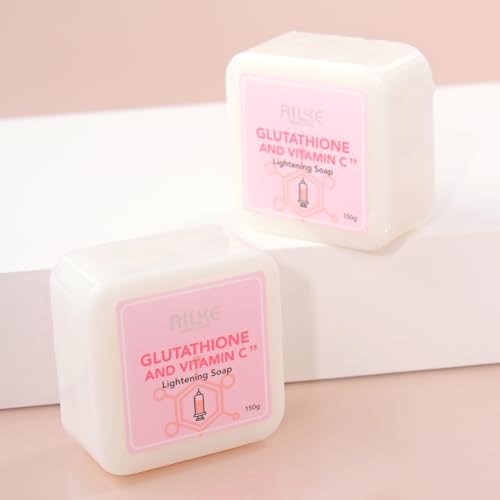 Savon éclaircissant et blanchissant,Nettoyage en douceur,Pour le visage et le corps,Avec glutathion, Vitamine C, Bulle riche, Savon de bain au lait de chèvre fait à la main par AILKE BOOST LUSTER,150g