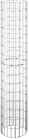 vidaXL Gabion Cage, Border for Garden, Galvanised Steel, Silver, Contemporary Style, 30 x 150 cm