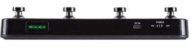 MOOER F4 Black Prime P1 - Controller a pedale wireless per commutazione preimpostata e controllo Looper e Drum Machine