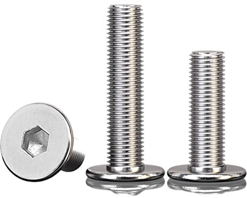 HSCRSTAR M2 M2.5 M3 M4 M5 Edelstahl Hex Sockel ultra dünne ultra flache Kopf Hex Sockel Schrauben… (20mm, M5 50stück)