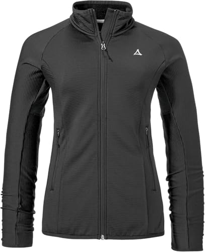 Schöffel Damen Fleece Jk Style Cascata WMS, Fleecejacke dünn & leicht mit Stehkragen, wärmende Outdoorjacke aus 2-Wege-Stretch mit 2 Außentaschen