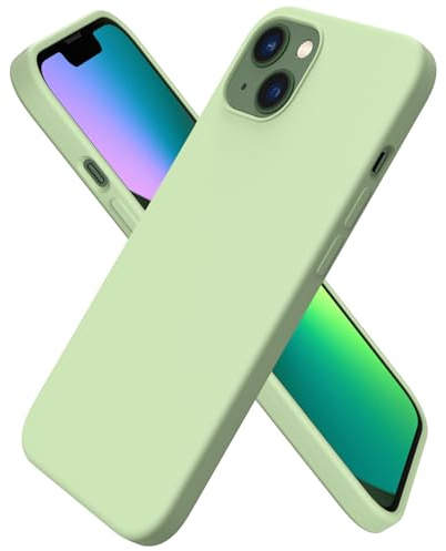ORNARTO für iPhone 13 Hülle aus Silikon 6,1 Zoll - Hellgrün | Premium Flüssigsilikon, dünne Handyhülle, weich und griffig, tolle Haptik, stoß- und kratzfest, große Farbauswahl