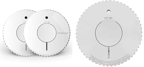 FireAngel Optical Smoke Alarm with 10 Year Sealed For Life Battery, FA6620-R-T2 (ST-622 / ST-620 replacement, new gen) - Twin Pack, White & Fire Angel FA6120-INT Smoke Alarm, White