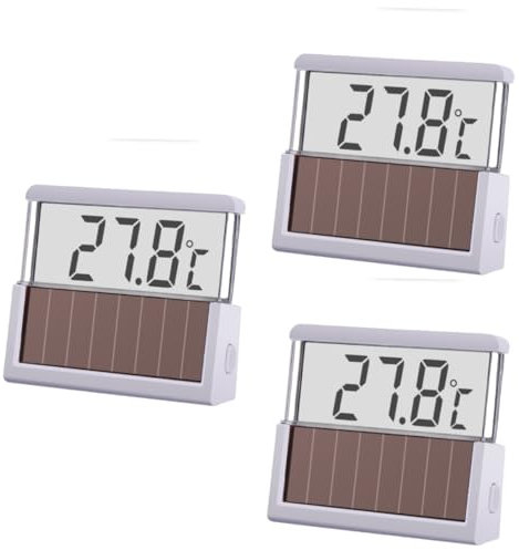 Happyyami 3St Thermometer Digitales Aquarium, Aquariumtemperatur Wasser Haustier-Kürbis-Spielzeug Hundegeburtstagsmütze aquarium termometro Water temperature meter angelrolle LED Angeln Weiß