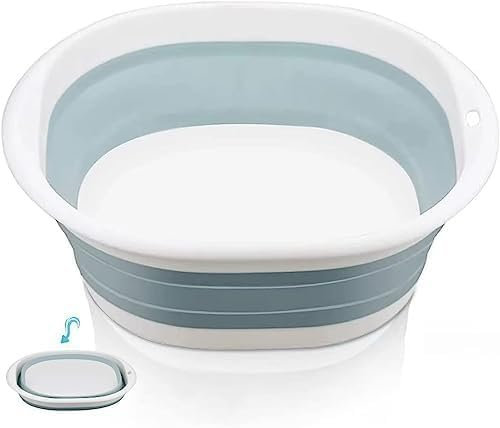 Collapsible Washing up Bowl，Portable Dish Washing Tub，Folding Hand Wash Basin Retractable Portable Laundry Washing Basin，Portable Laundry Washing Basin for Outdoor Travel Camping Home Kitchen (S)