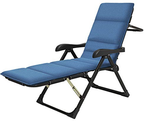 CWCQGH Extra breite, klappbare Gartenliegen und -Sessel im Lager, robuste Sonnenliegen aus Metall, Relaxsessel für Erwachsene, zusammenklappbarer, tragbarer Liegestuhl mit Fußst