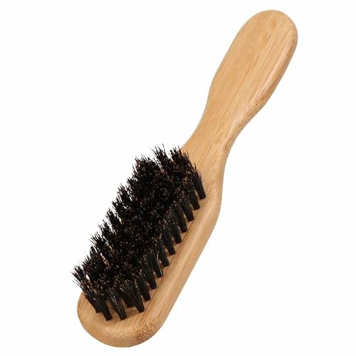 Repaso De Cerdas De Jabalí - Cepillo De Barba | Cepillo De Barba Para Cabello Cerda De Jabalí | Cepillos De Barba Para Hombres | Combuss De Bigote De Viaje | Cepillo De Bigote, Cepillo Para