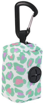 Poop Bag Holder - Zippered Poo Dispensers - Dog Poop Bags Rolls Holder with Carabiner Clip, Refillable Dog Walking Accessories for Do Poop Bags