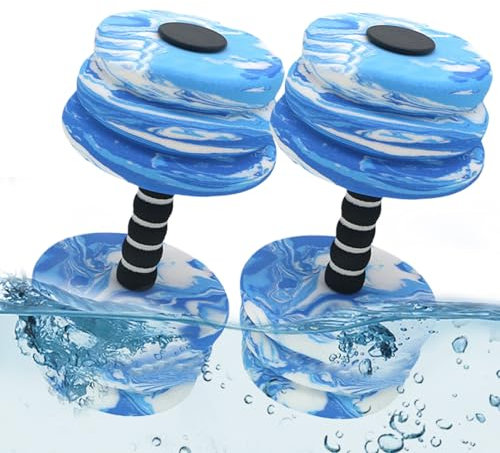 Gewichtssatz Mit Langhantel, Wassergewichten, Wasserdummen Für Swimmingpool -Übungen, 2 -Stück Wasserdicht