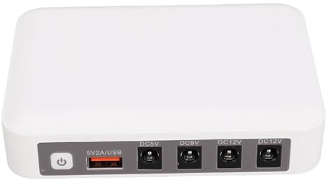 SEAFRONT 6600mAh Mini UPS Fuente de Alimentación Ininterrumpida con Salida de CC y 5V 2A USB para Teléfonos Inteligentes con Cámara de Seguridad de Módem de Enrutador, (Enchufe de la UE)