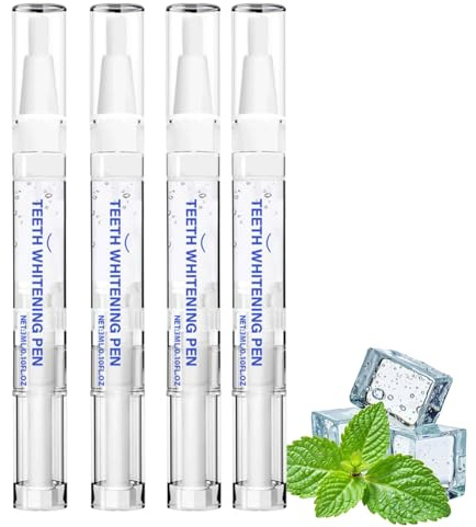 4pcs Our Best Teeth Paint,Instant Stain Remover,Teeth Whitening Kit,Removes Teeth Stains,Long Lasting Results,Effectively Removes Years of Stains with A Safe, Whitening Formula,Mint,Painless