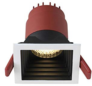 QYYZTQY Lampade a soffitto a Incasso da 7 w Quadrati a 7 W Spotlight LED Assolo a Fase di 24 ° 3000K CRI CRI CRI Anti-Gare Downlight di pannocchia antirifle